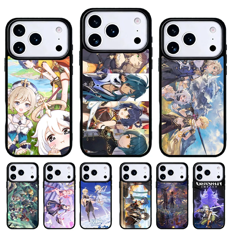 Funda Genshin Impact iPhone 16 Pro Max – Carcasa trasera suave