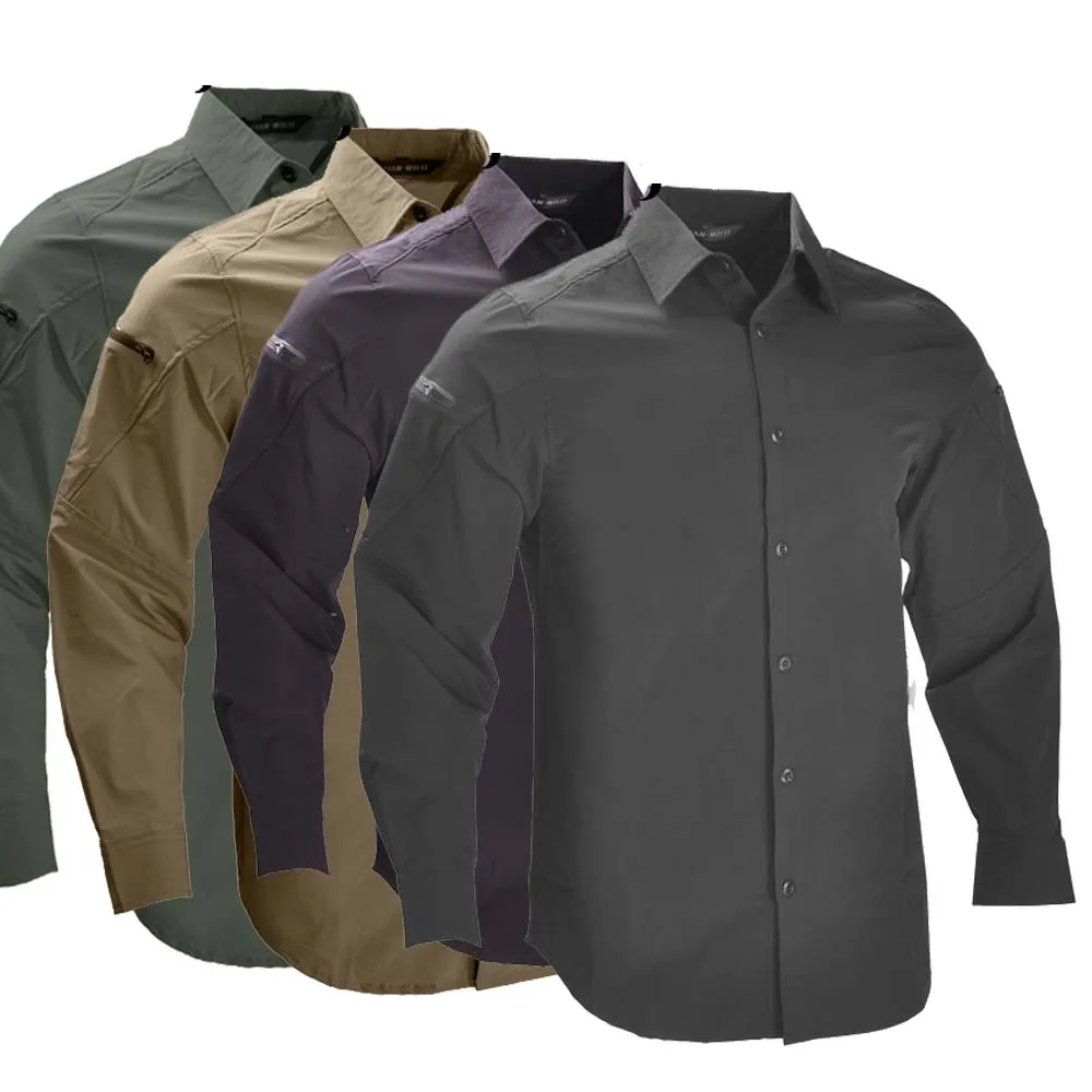 Camisa de combate táctico para hombre, camisa informal transpirable de secado rápido, ropa militar del ejército, Airsoft, ropa de caza - imagen 3