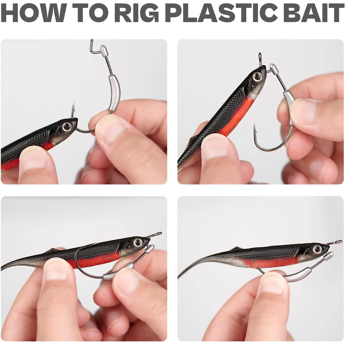Anzuelos Swimbait FishTrip EWG – Peso moldeado sin enredo agua salada - imagen 2
