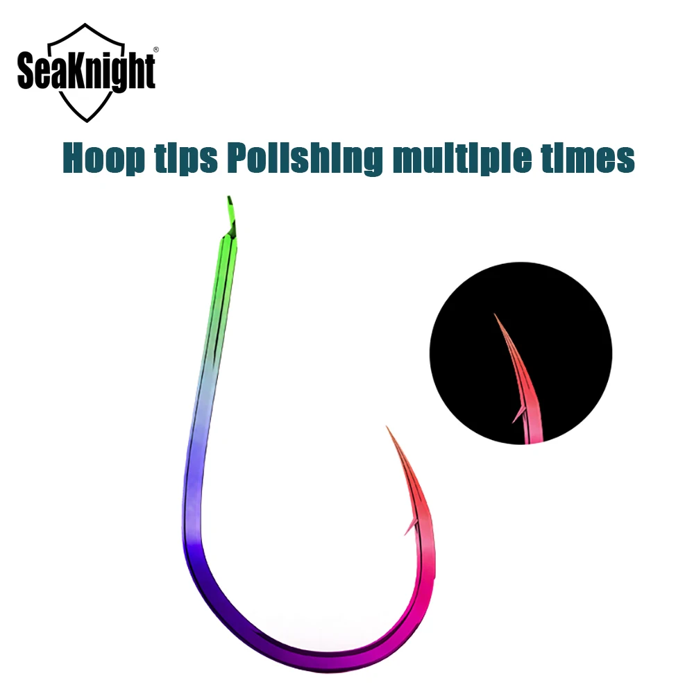 Seaknight-anzuelo de acero de alto carbono, gancho afilado, duradero, con púas, equipo de pesca en roca, accesorios de aparejos, 2023 - imagen 4