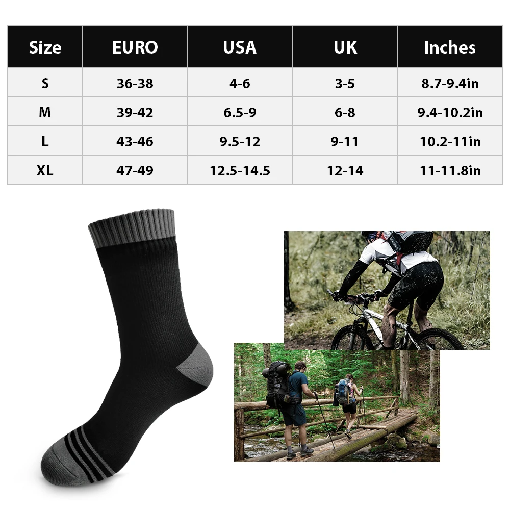 Calcetines impermeables transpirables para pesca y senderismo en nieve