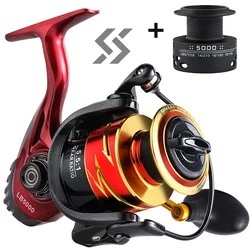 Sougayilang Carrete de Pesca Giratorio de Metal - 12+1BB, 5000-5,5