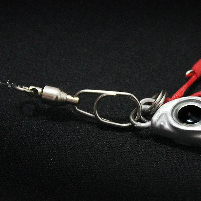 Rodamiento de bolas de pesca de acero inoxidable, conector de anillos sólidos giratorios, 20 piezas, pesca en agua dulce y salada para cebo de curricán - imagen 4