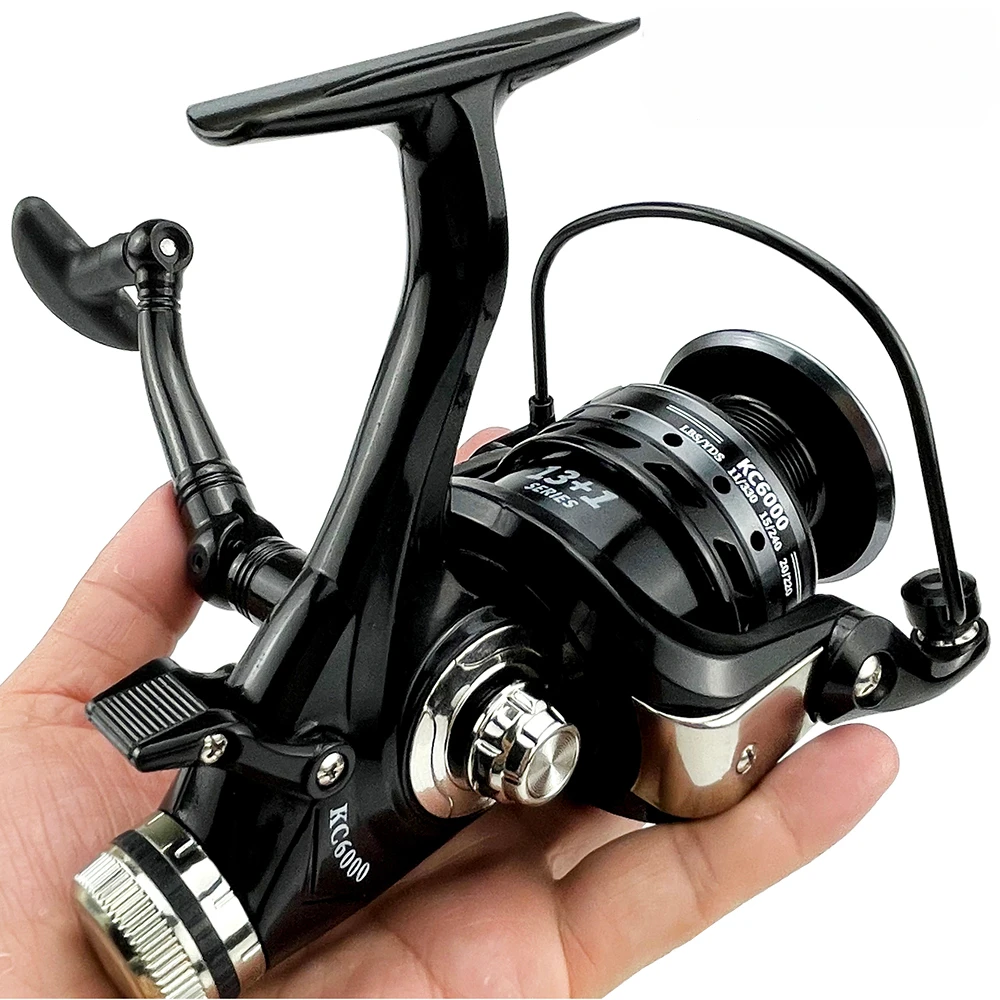 Carretes de pesca de doble freno 3000-6000, alimentador de carpa súper fuerte, rueda giratoria, carrete de pesca de agua salada, intercambiable izquierda y derecha - imagen 2