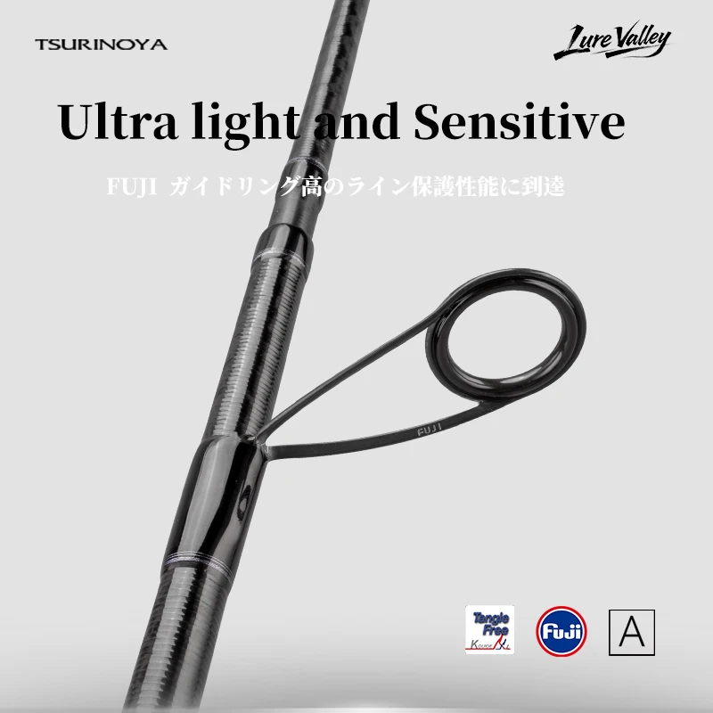 Caña de Pescar TSURINOYA LURE VALLEY, 5 Secciones, para Viajes y Expediciones, 1.98m 2.08m 2.28m 2.44m 2.7m, con Guías FUJI, para Spinning y Casting - imagen 4