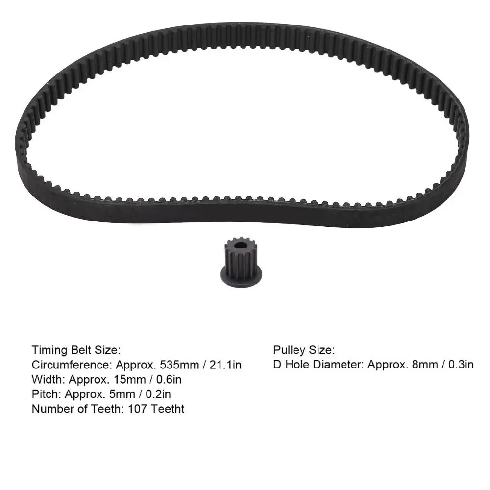 Correa de transmisión 535-5M-15 y polea dentada de 13T para patinete eléctrico