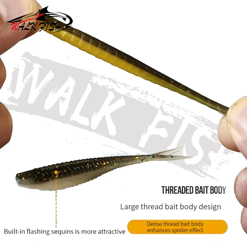 WALK FISH 61 unids/set de peces biónicos, cebo suave, equipo de pesca con caja de almacenamiento de anzuelos, equipo de pesca al aire libre suave y portátil - imagen 5