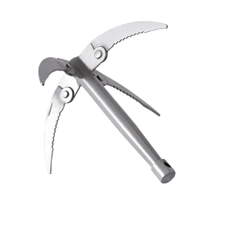 Maquinilla de afeitar plegable de acero inoxidable, cortador de plantas acuáticas para quitar plantas de acero inoxidable, corte de hierba de pesca dentada - imagen 5