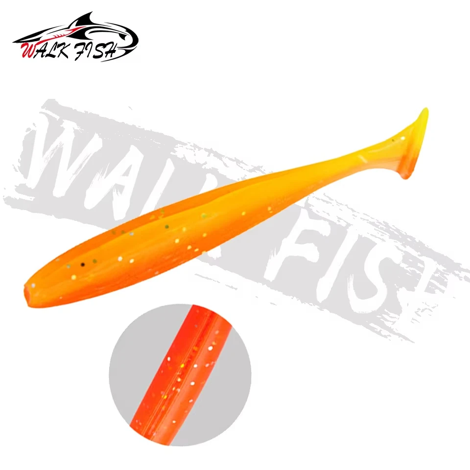 WALK FISH 55mm 1,2g señuelos blandos Señuelos de pesca cebos de plástico artificiales Wobblers pesca de carpa aparejos de silicona - imagen 2