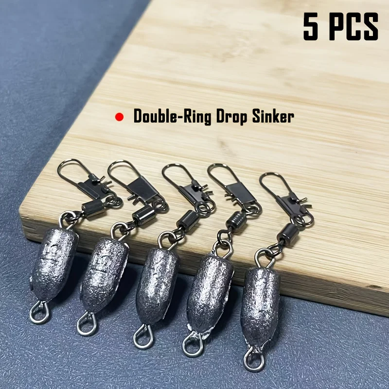 Plomos antienredos con conector doble lazo para pesca en agua salada