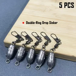 Plomos antienredos con conector doble lazo para pesca en agua salada