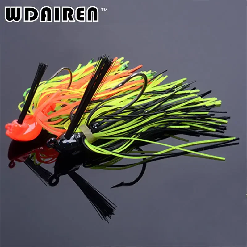 1 unidad de cebo giratorio negro de 7g, 10g, 14g, boca grande, cebo de Metal para lubina, lentejuelas, Barba, Lucio, aparejos de pesca, plantilla de goma, señuelo de pesca suave - imagen 3