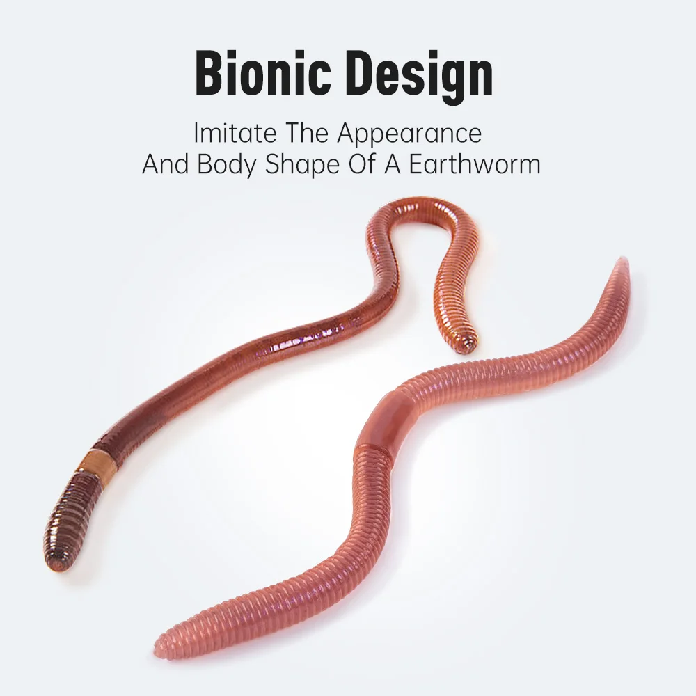 Kingdom-señuelo suave de lombriz de tierra, hundimiento lento, 1,8g, 96mm, 2,8g, 120mm, Señuelos de pesca artificiales, lubina, pez plano, gusanos, cebos blandos de pesca - imagen 5
