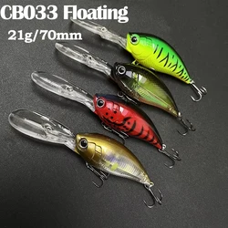 Wobbler crankbait flotante de lengüeta larga para pesca profunda