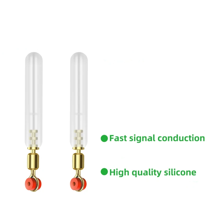 Soporte de flotador de pesca de silicona, cabezal de cobre giratorio de 360 grados, accesorios de descanso flotante antinudos, 10 Uds. - imagen 2