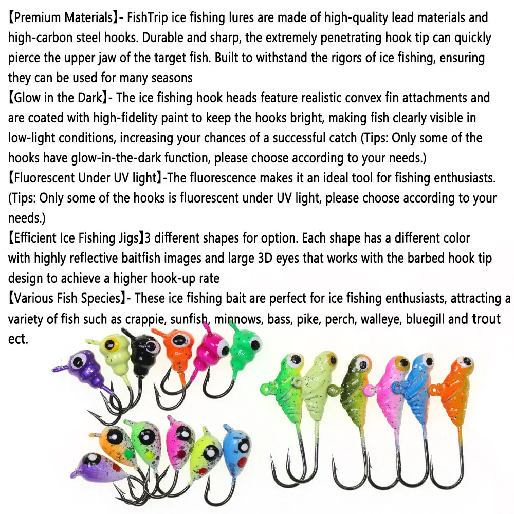 6 uds. Anzuelo de pesca en hielo de invierno, cebo de Metal para peces, 1,6g ~ 1,75g, anzuelo con cabeza de anzuelo, cebo para lubina, Lucio, trucha, guacamayo, aparejos de pesca - imagen 5