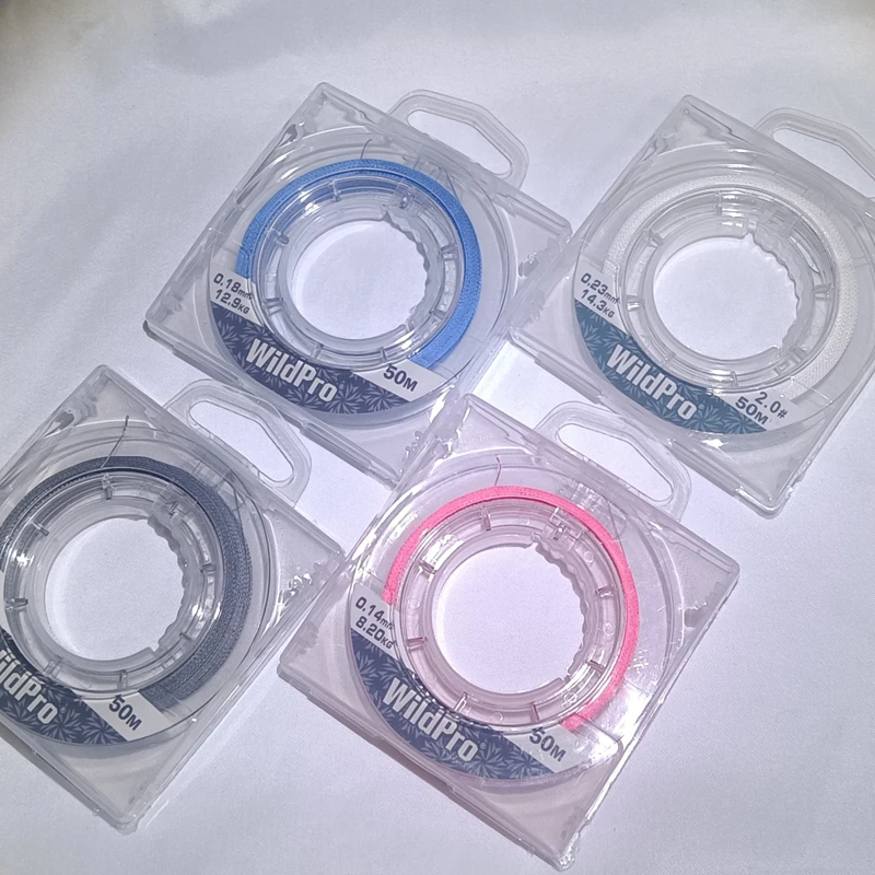 Línea de pesca en hielo de 50m, alambre fino, 4 soportes, multifilamento trenzado, PE, accesorios de herramientas de pesca súper fuertes para invierno - imagen 5