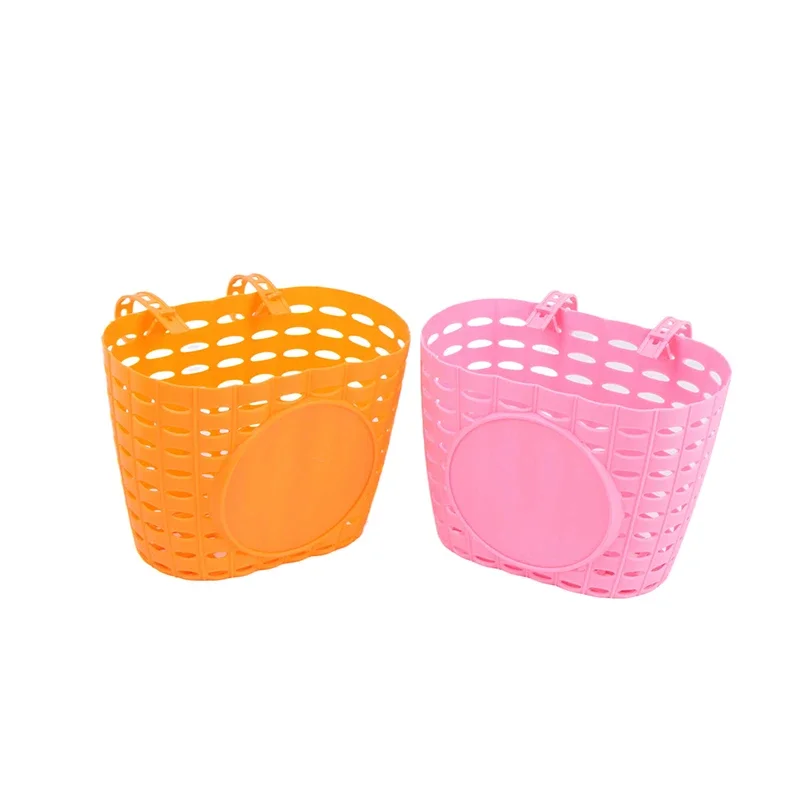 Manillar delantero, cesta trasera impermeable para bicicleta, cesta de plástico para bicicletas con correa de sujeción para niño y niña, cesta de plástico para bicicleta - imagen 4