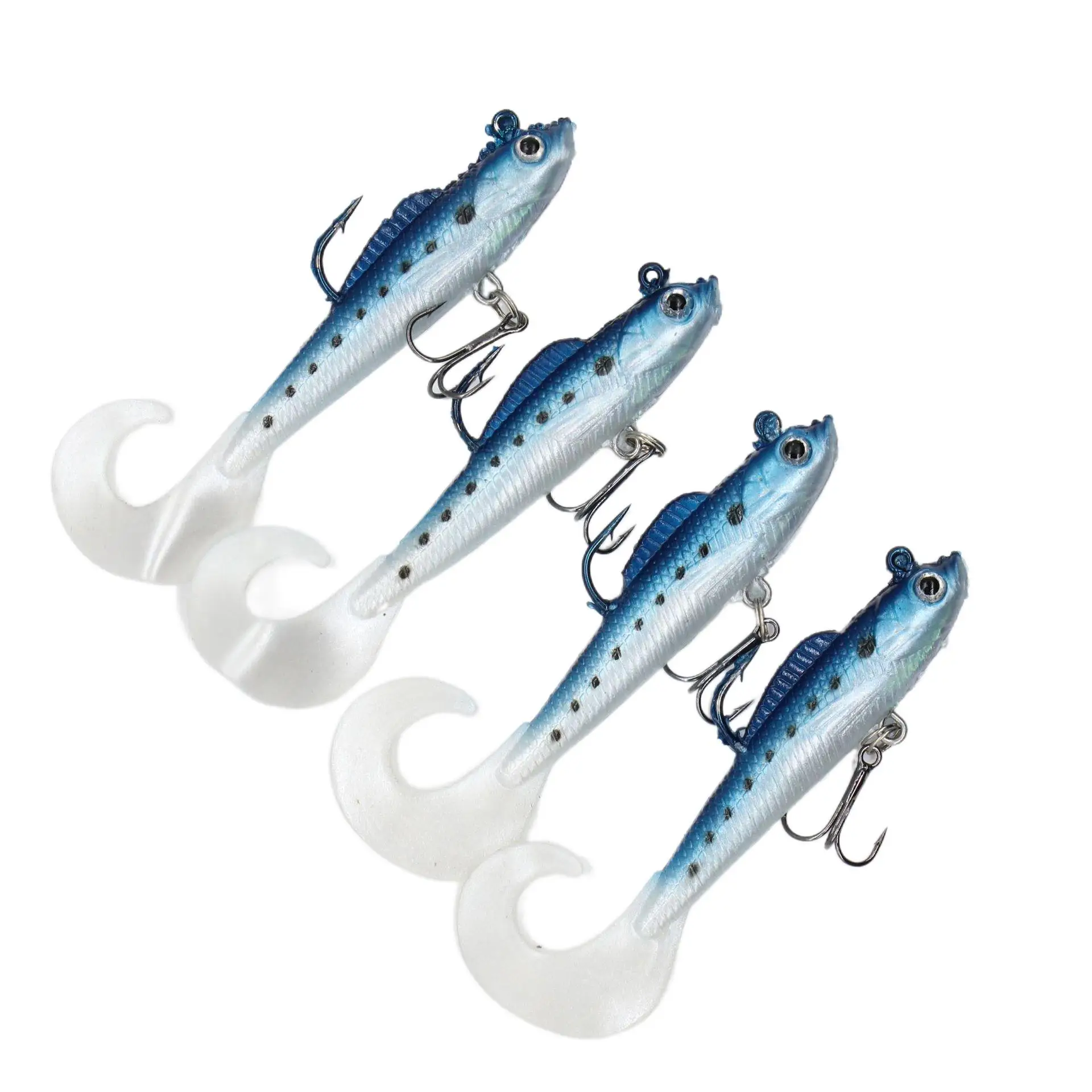 ALASICKA 85mm 8,5g Jig Wobbler cebos blandos cola de natación señuelo de pesca cebo de silicona Artificial para lubina carpa cuchara aparejos de pesca - imagen 5