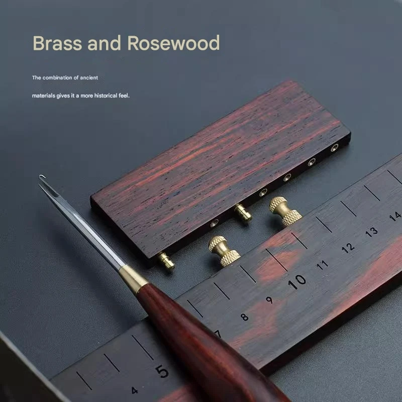 LINNHUE-Regla de sublínea de caoba, desacoplador hecho a mano, equipo de pesca con nudillos de sublínea - imagen 4
