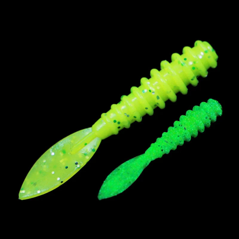 10 uds/50 Uds Señuelos de pesca 36mm/0,4g UV Rockfishing Swimbait Jigging cebos gusano suave agua salada Jig Head señuelo para pesca de lubina - imagen 2