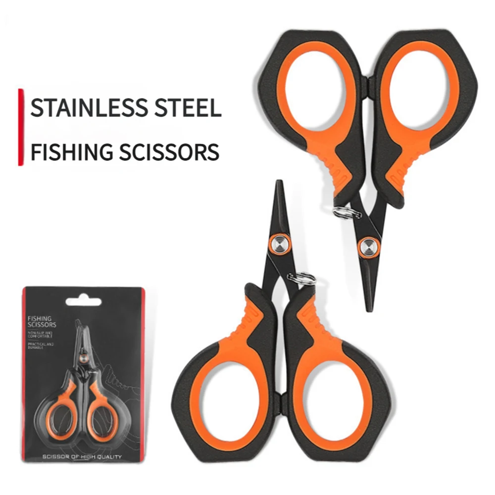 Tijeras de pesca de acero inoxidable, herramientas de agua salada, línea trenzada, tijeras de corte de pescado para alicates de pesca de mar, accesorios de aparejos - imagen 2