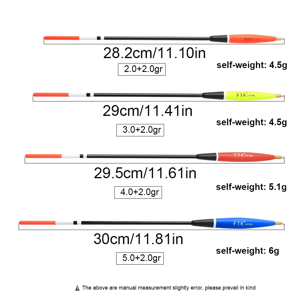 FTK 4 unids/lote Barguzinsky Fir Bobber flotador de pesca tamaño mixto 28,2-30 CM cobre océano roca boya para aparejos de pesca de carpa - imagen 4