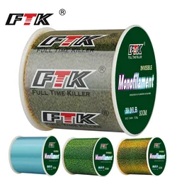 Línea de señuelo de Pesca con revestimiento de fluorocarbono FTK, 300M, 4,13-34,32LB, 0,14-0,5mm, línea de Pesca con mosca de fibra de carbono, línea súper suave