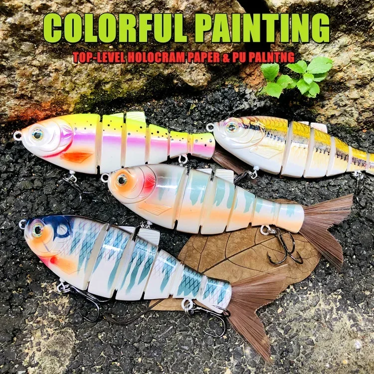 Cebo deslizante de gran tamaño, 14cm, 66g, realista, multiarticulado, Swimbait, Lucio Muskie, Walleye, lubina, pez, señuelo, cebo de pesca de mar - imagen 3