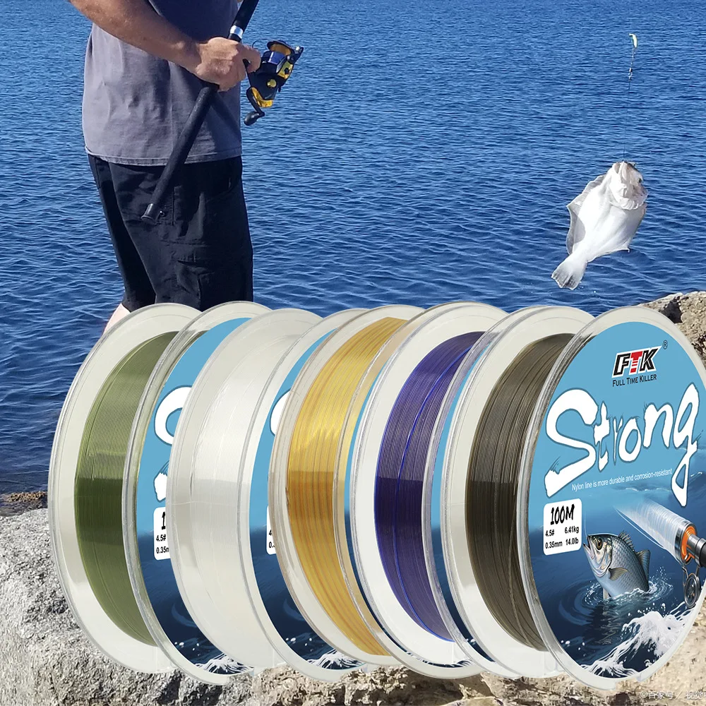 Línea de pesca de nailon de alta resistencia importada de Japón, con sublínea de 100 metros para aparejos y suministros de pesca al aire libre - imagen 2