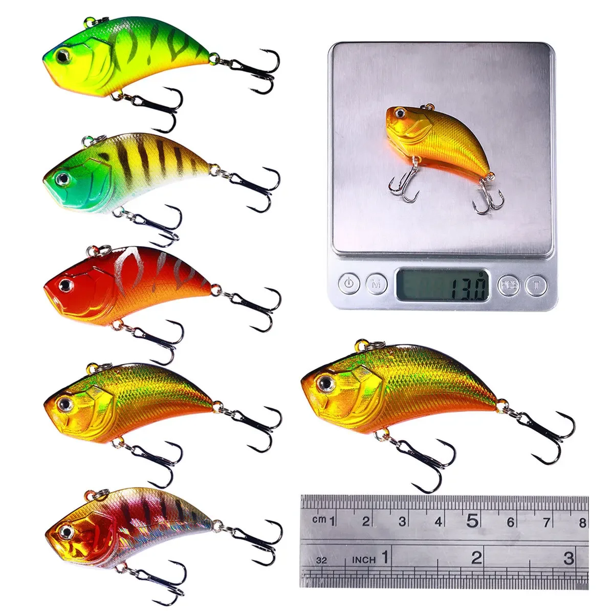 Señuelos de pesca con vibración que se hunden, 54mm, 13g, Wobbler de curricán de agua salada, cebo duro Artificial de tiro largo, equipo de Swimbait Crankbait - imagen 2