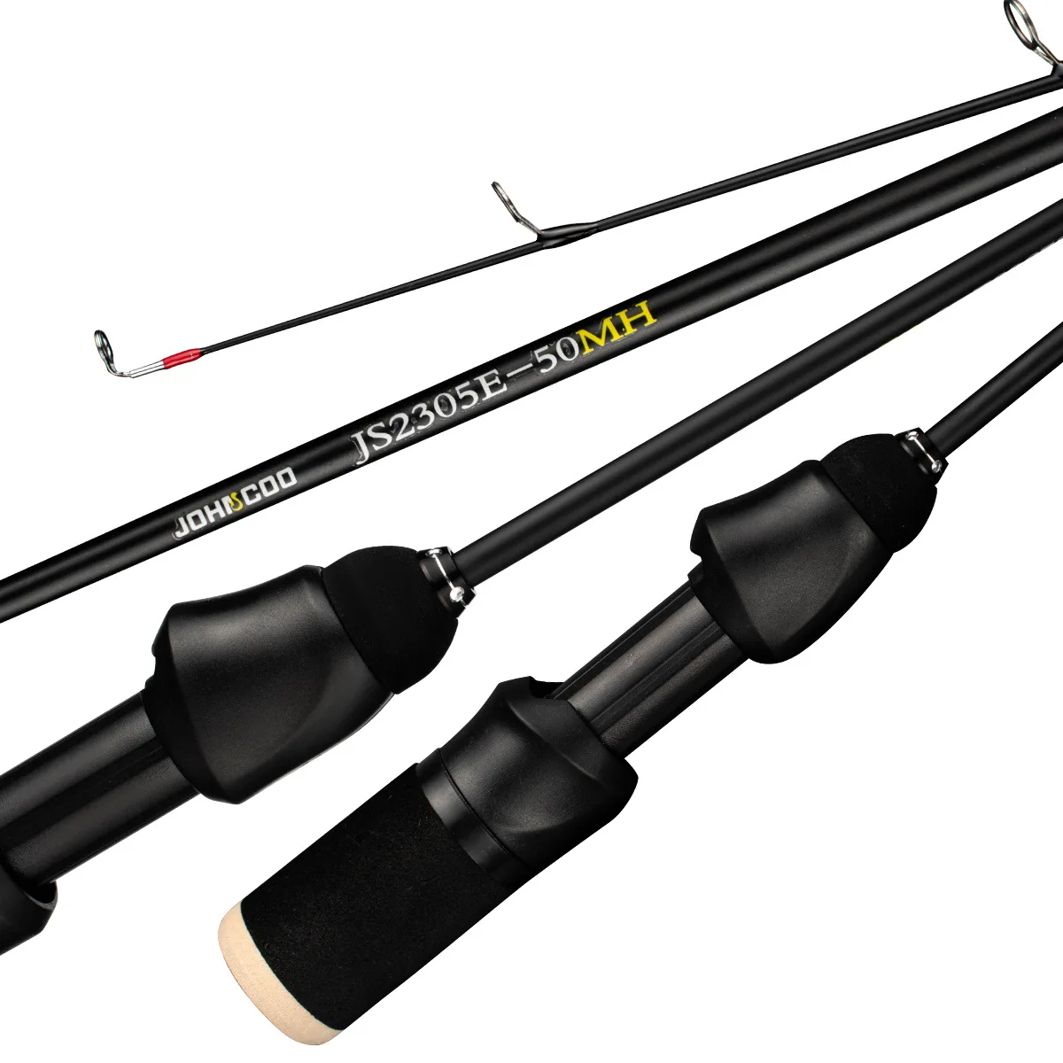 FTK-caña de pescar en hielo de 50cm, 2 puntas M/ML/MH, fibra de vidrio eléctrica, Mini caña telescópica portátil para pesca en hielo, aparejos de pesca de carpa de invierno - imagen 5