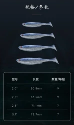 FISHANT Swimbait cola en T – Pez real 3D ojos silicona