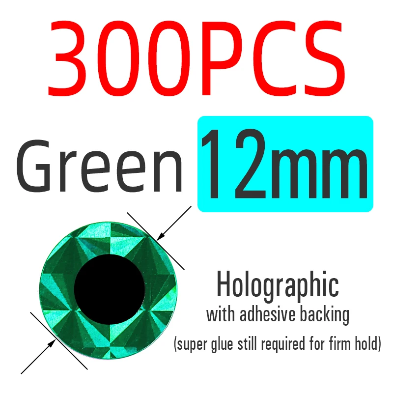 12mm Green 300pcs