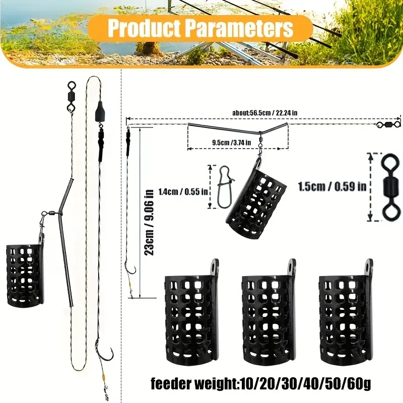 Jaula alimentadora Tac para carpa – Alambre trenzado y plomo - imagen 4