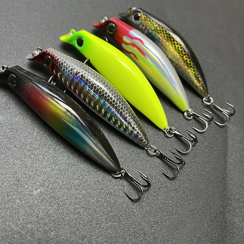 Señuelos de pesca de pececillo que se hunden, cebos artificiales Wobbler para Lucio, lubina, trucha, Jerkbait, Swimbait, accesorios de aparejos, 75mm, 8g - imagen 4