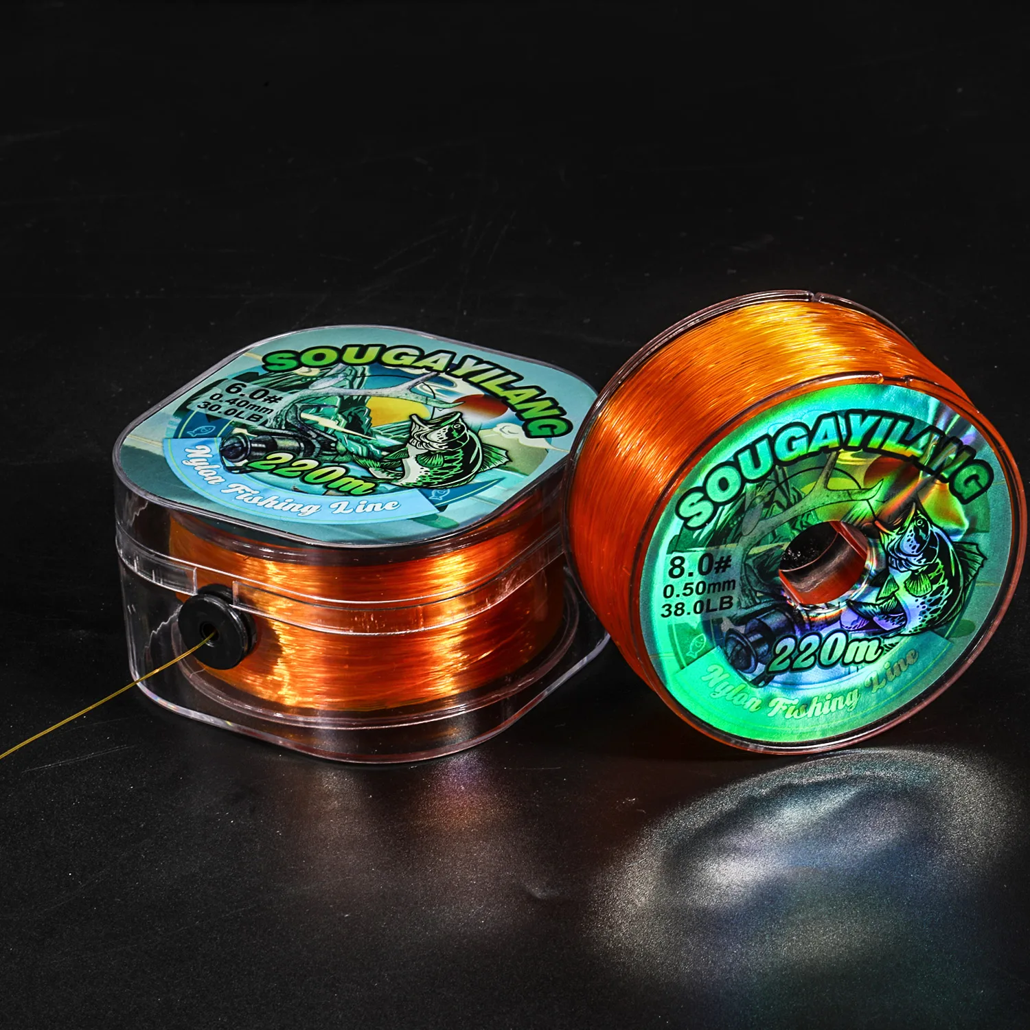 ¡Experimenta la emoción de la pesca con nuestra vibrante línea de pesca de naranja!