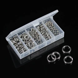Anillos divididos acero inoxidable para señuelos y anzuelos pesca