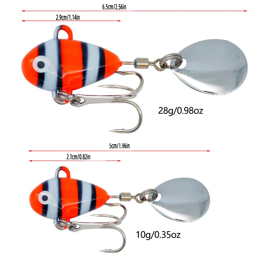 5 unids/caja 10/14/16/28g cebo giratorio Señuelos de Pesca Spinnerbait Vib plantilla de Metal cebo Artificial Swimbait accesorios de pesca de carpa - imagen 3