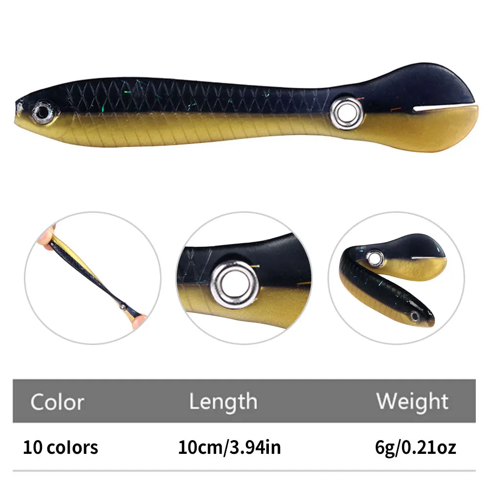 Señuelos de pesca silicona suave realista para lubina trucha y lucio - imagen 5