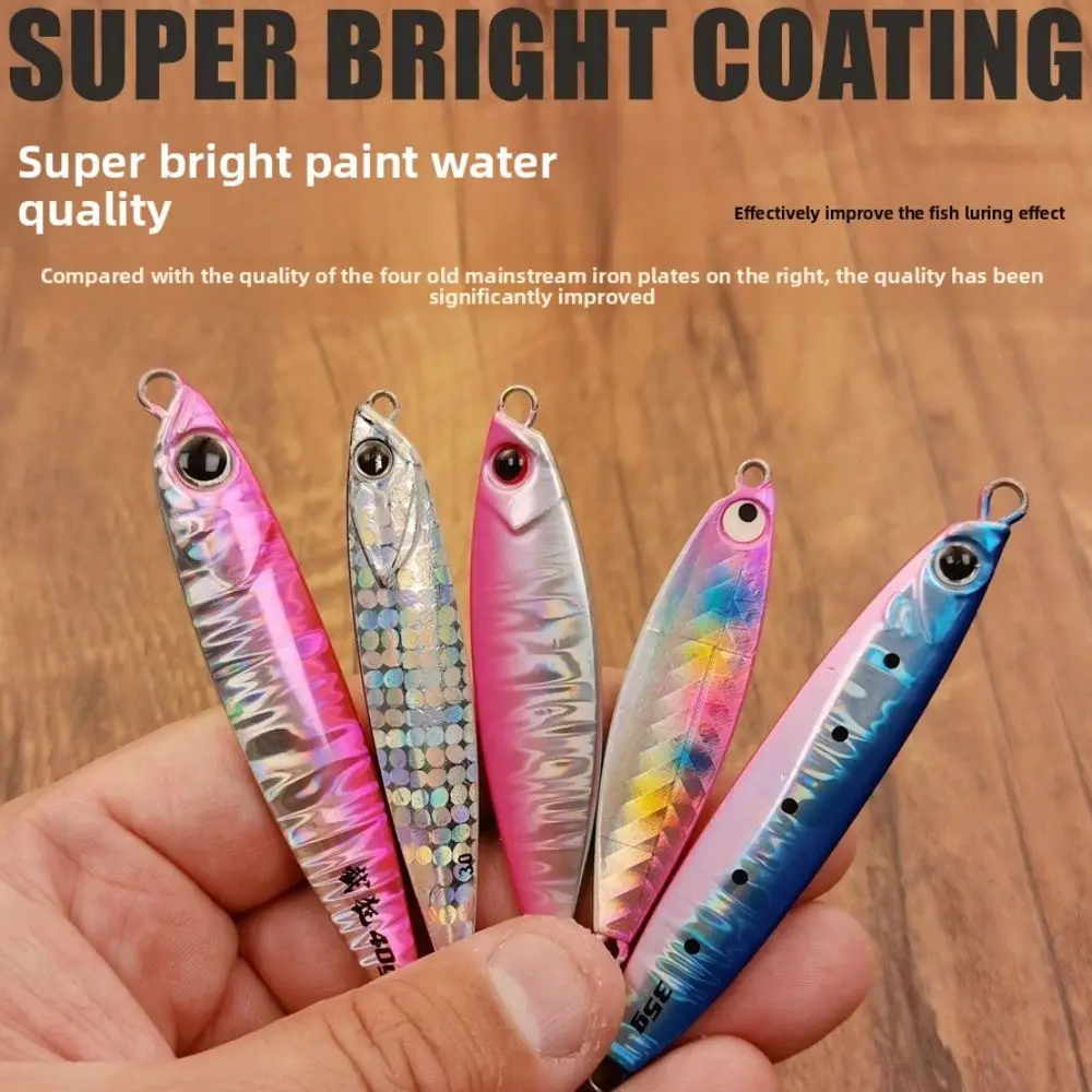 Plantilla de Metal Vertical de 15g y 20g, diseño de arrastre fundido, Material metálico, cuchara para lubina, tipo cebo duro, señuelo de Jigging para pesca en agua salada - imagen 5
