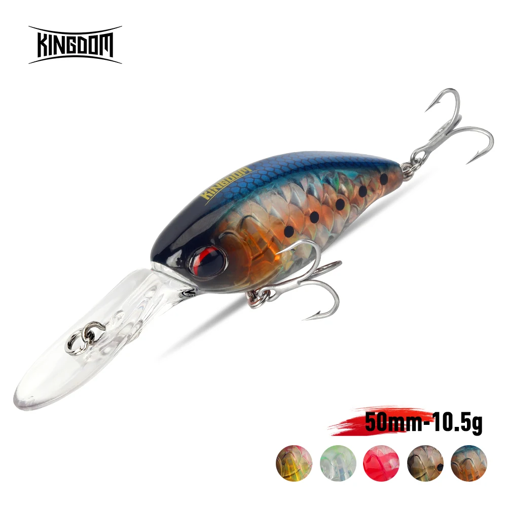Señuelo de pesca Kingdom que se hunde Minnow Crankbait 50mm 10,5g pesca dura artificial Wobbler agua salada cebos de natación de agua dulce lubina - imagen 2