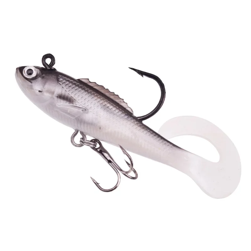 Señuelo de pesca con cebo suave, 6cm, 4g, Swimbait que se hunde, Wobblers de Jigging artificiales, cebo de cola en T de goma para aparejos de pesca de Lucio, 1 ud. - imagen 4