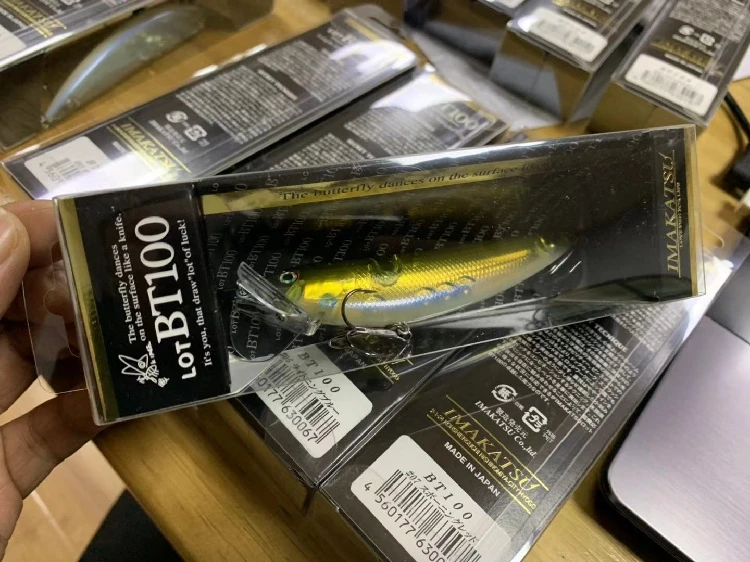 Señuelo Imakatsu Original japonés, línea de superficie de agua, lápiz, cebo falso, onda de ruido, gateo, fundición larga, lote de perro Z BT100 - imagen 4