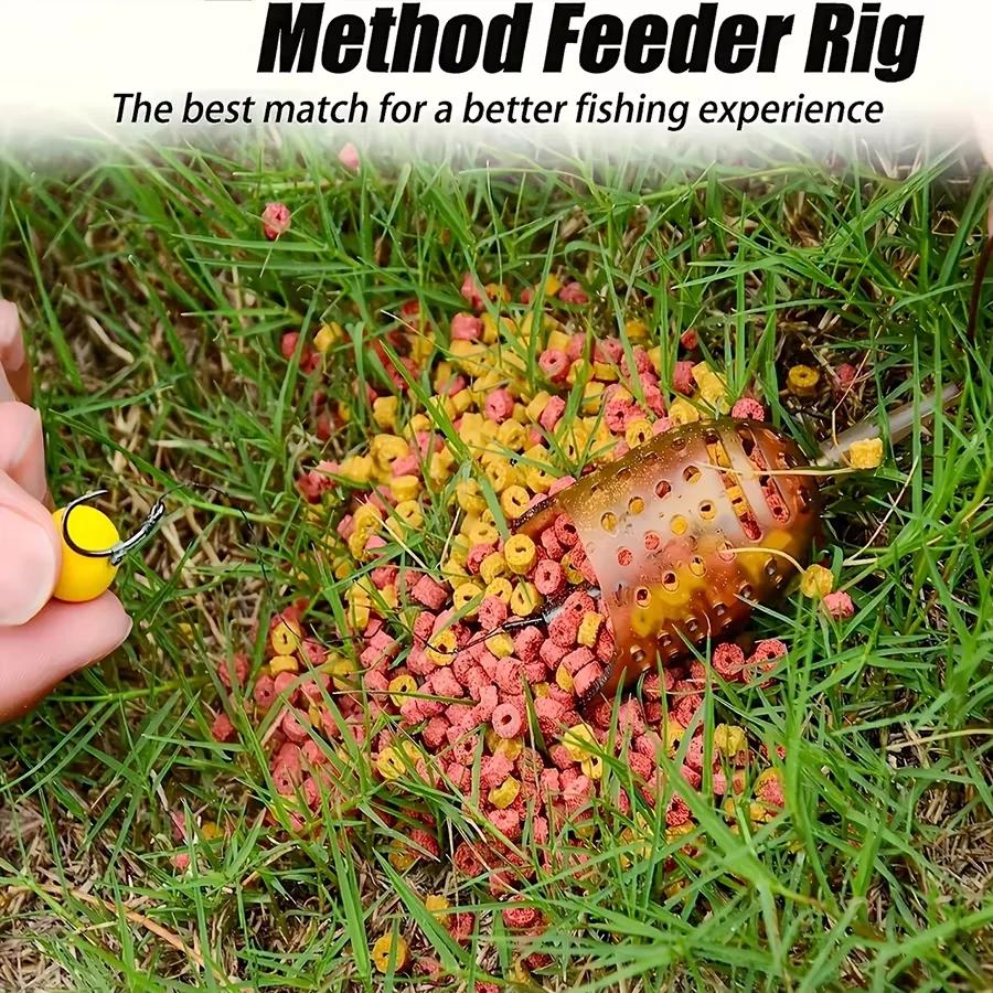 Detalle del aparejo Method Feeder Lana con línea trenzada y anzuelo