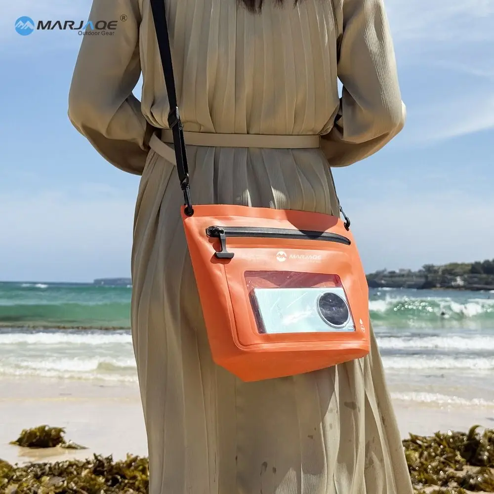 Bolso de hombro de cloruro de polivinilo, bolsa de almacenamiento en seco para mantener el equipo, bolsa impermeable para natación y buceo, funda para teléfono móvil con pantalla táctil - imagen 3