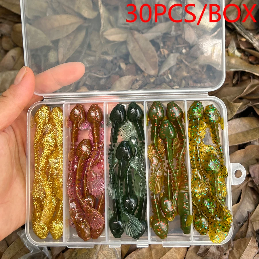 Señuelos de vinilo cola plana con olor a sal para drop shot y swimbait - imagen 2