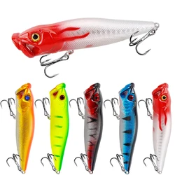 Señuelos de Pesca Topwater Popper, 1 piezas, 9cm, 12,5g, cebo duro de plástico Artificial, Lucio, Wobblers, aparejos de pesca