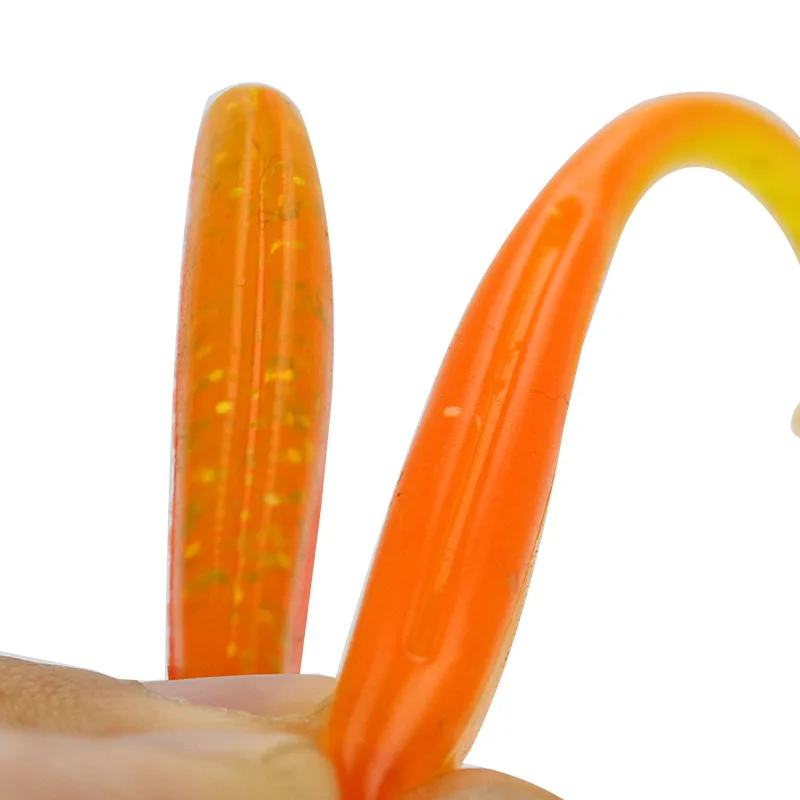 PRO BEROS-Lote de 10 señuelos blandos de silicona, cebo de 7cm y 2g, gusanos para pesca de mar, cebos artificiales PVA Swimbait Wobblers, aparejos de pesca - imagen 2