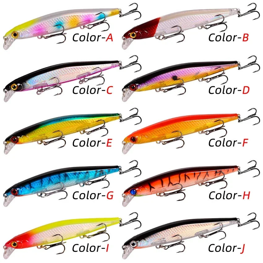 Señuelo De Pesca De pececillos, cebos De peso De 12,6g /11cm, Jerkbait De Pesca De lubina, artículos De Pesca artificiales, Crankbait - imagen 4